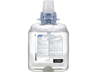 PURELL Advanced Hand Sanitizer Foam Refill for PURELL CS4 Push-Style Dispenser, 1200 mL, 4/CT (5192-04)