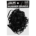 JAM Paper Colored Multi-Purpose #64 Rubber Bands, 3.5 x 0.25, Latex Free, Black, 100/Pack (33364RB