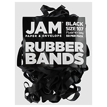 JAM Paper Colored Rubber Bands, #107, 50/Pack (333107RBBL)
