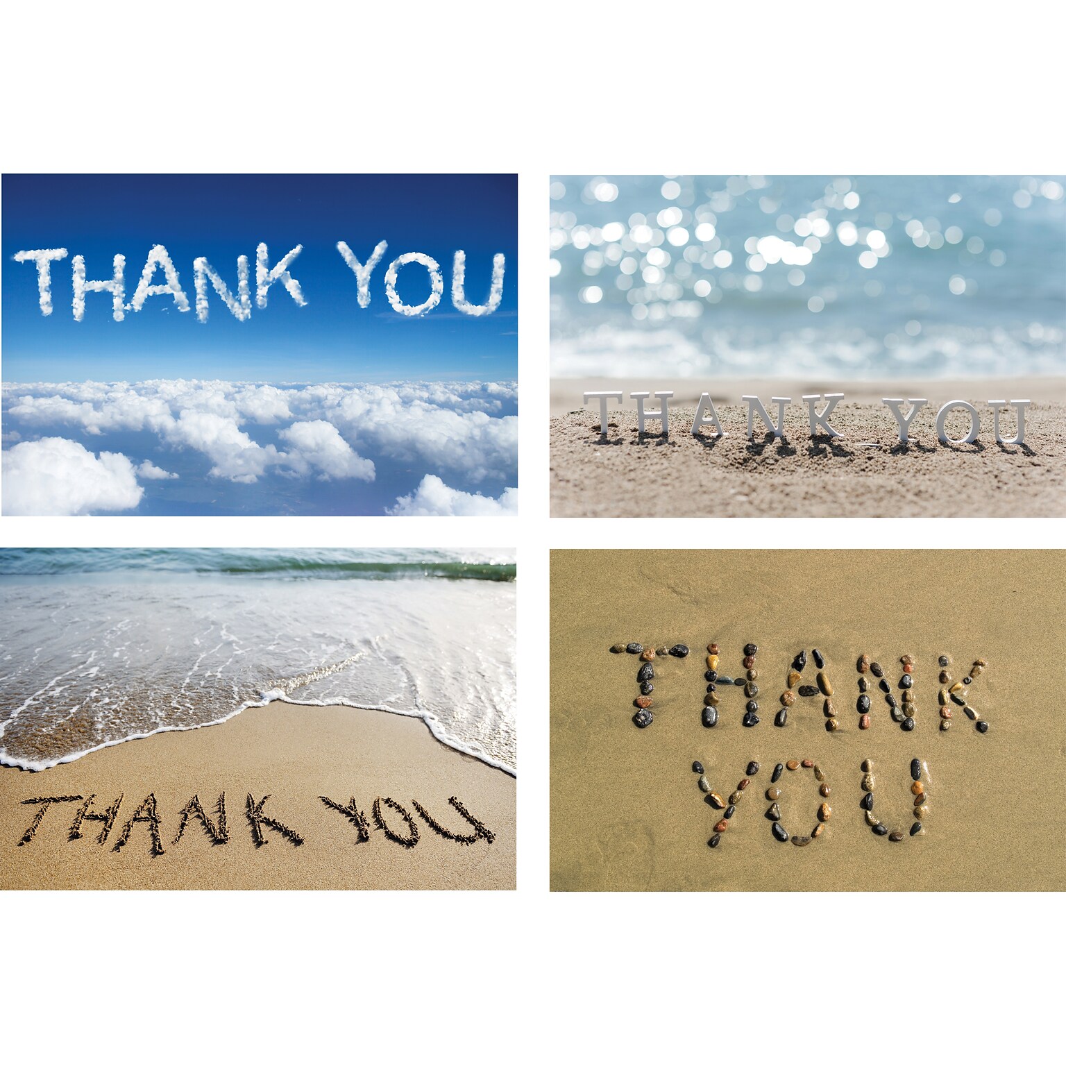 Better Office Thank You Cards with Envelopes, 4 x 6, Assorted Colors, 100/Pack (64522)