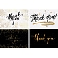 Better Office Thank You Cards with Envelopes, 4" x 6", Black/Gold, 100/Pack (64520)