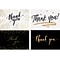 Better Office Thank You Cards with Envelopes, 4 x 6, Black/Gold, 100/Pack (64520)