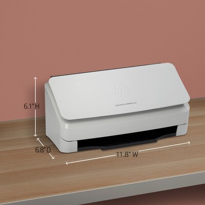 HP Scanjet Pro N4000 Snw1 Duplex Desktop Document Scanner, White (6FW08A#BGJ)