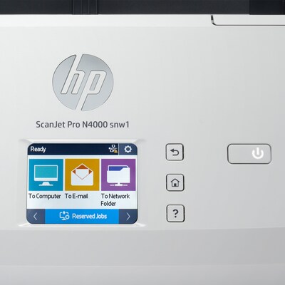 HP Scanjet Pro N4000 Snw1 Duplex Desktop Document Scanner, White (6FW08A#BGJ)