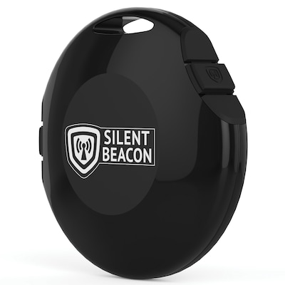 Silent Beacon Panic Button Wearable Safety Device, Black (SB101-CD1)