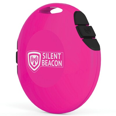 Silent Beacon Panic Button Wearable Safety Device, Pink (SB101-CP1)