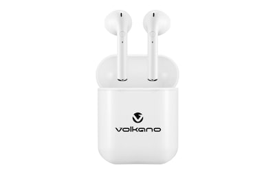 Volkano Buds Plus True Wireless Bluetooth Stereo Headphones, White (VK-1128-WT)