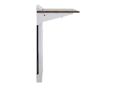 Ergotron WorkFit Elevate 28" Wall Mounted Sit & Stand Desk, Snow White/Walnut Hills (24-804-S894)