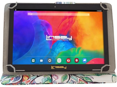 Linsay 10.1" Tablet with Tree Marble Case, 2GB RAM, 64GB Storage, Android 13, Black (F10IPCMT)