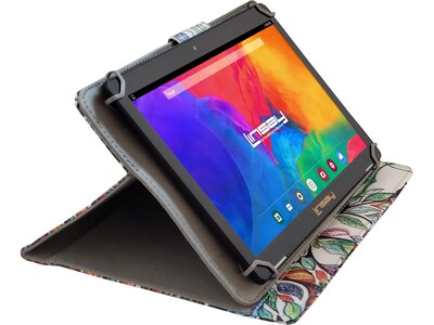 Linsay 10.1" Tablet with Tree Marble Case, 2GB RAM, 64GB Storage, Android 13, Black (F10IPCMT)