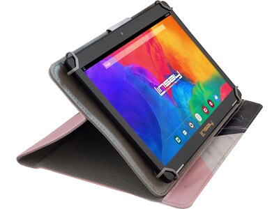 Linsay 10.1" Tablet with Black/Pink/White Marble Case, 2GB RAM, 64GB Storage, Android 13, Black (F10IPCMBW)