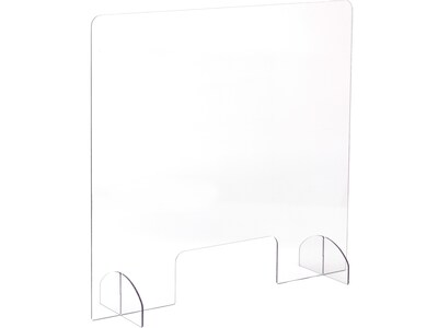 Safco Freestanding Sneeze Guard, 28H x 30W,  Clear Acrylic (7500CL)