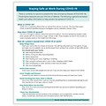 Deluxe Staying Safe at Work During COVID-19, Prevention & Stress Mgmt Posters, 50/Pack (N007550)