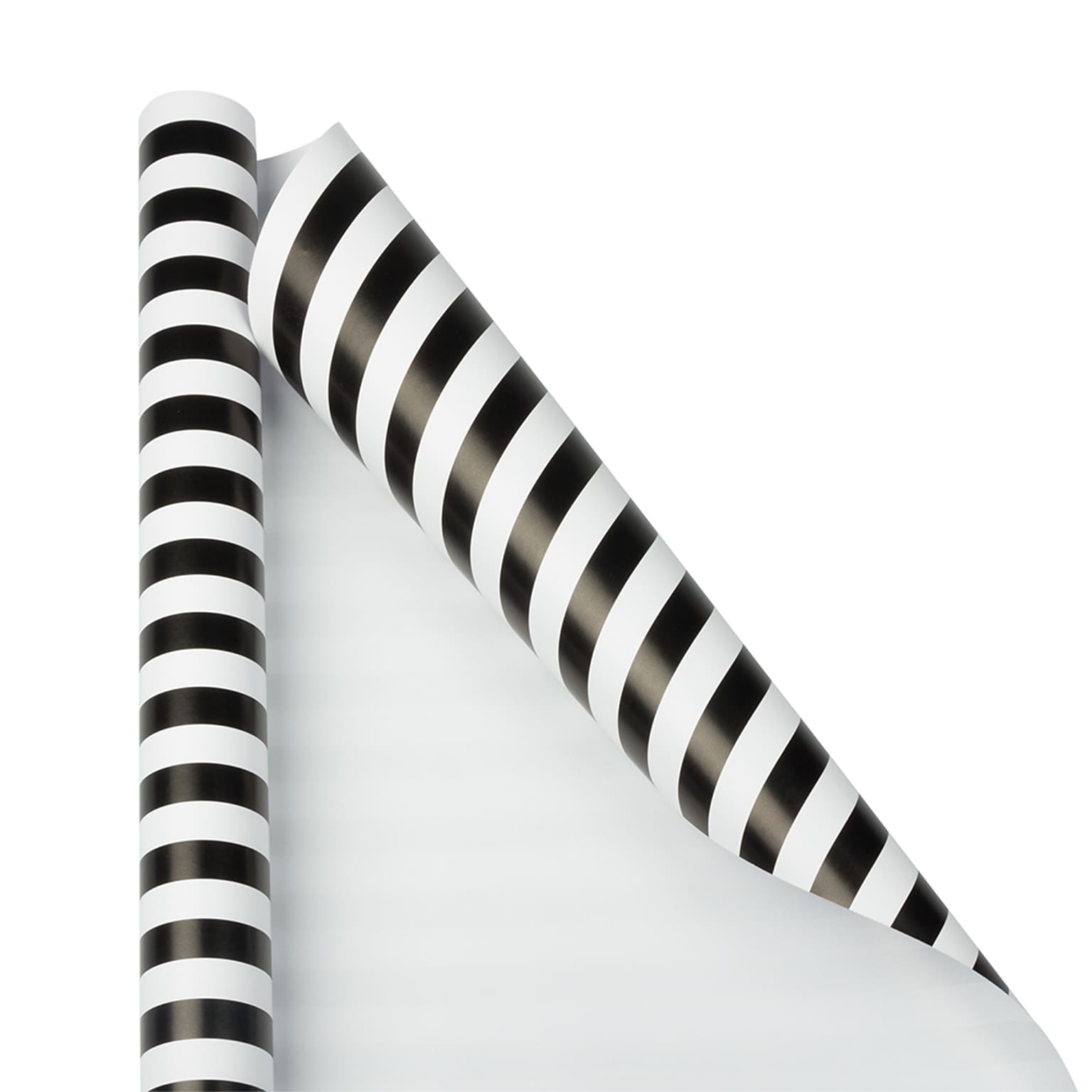 JAM Paper Gift Wrap, Striped Wrapping Paper, 25 Sq. Ft, Black & White Stripes, Roll Sold Individually (226531182)