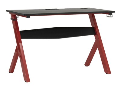 Studio Designs Overlord 52 Metal Computer Desk, Red/Black (51257)