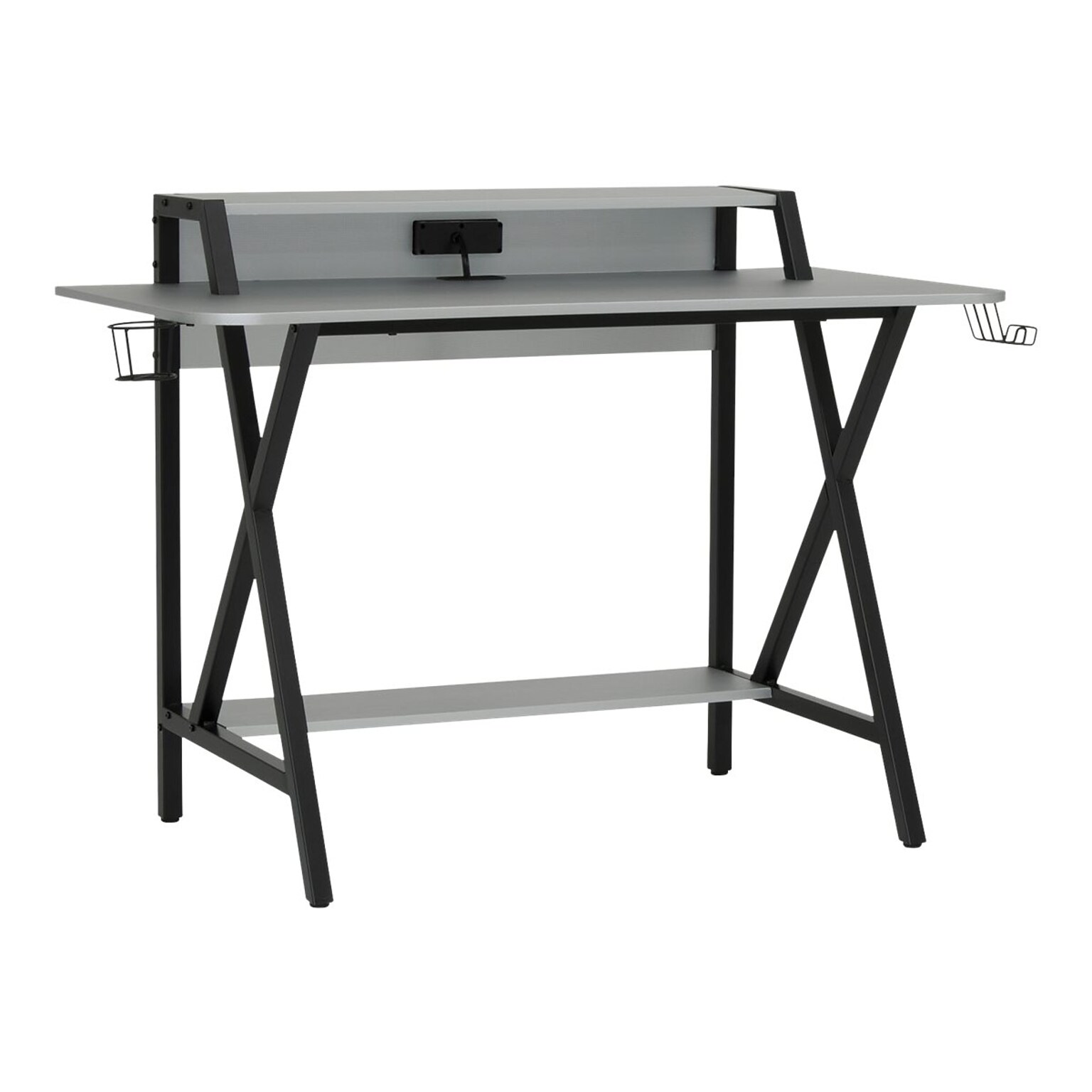 Studio Designs Challenger 53 Metal Computer Desk, Silver/Black (51256)