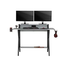 Studio Designs Challenger 53 Metal Computer Desk, Silver/Black (51256)