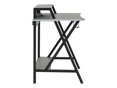 Studio Designs Challenger 53" Metal Computer Desk, Silver/Black (51256)