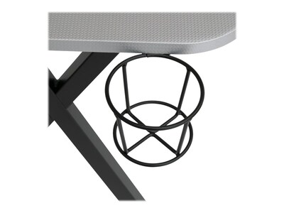 Studio Designs Challenger 53" Metal Computer Desk, Silver/Black (51256)