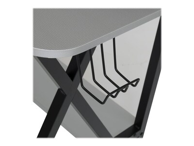 Studio Designs Challenger 53" Metal Computer Desk, Silver/Black (51256)