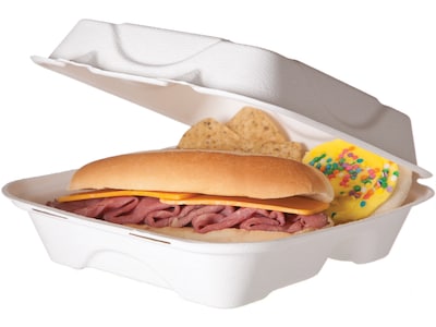 Eco-Products Vanguard Clamshell Box, 200/Carton (EP-HC83NFA)