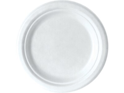 Eco-Products Vanguard Sugarcane Plate, 7, White, 1000/Carton (EP-P011NFA)