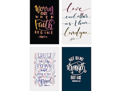 Better Office Religious Cards with Envelopes, 6 x 4, Assorted Colors, 100/Pack (64550)