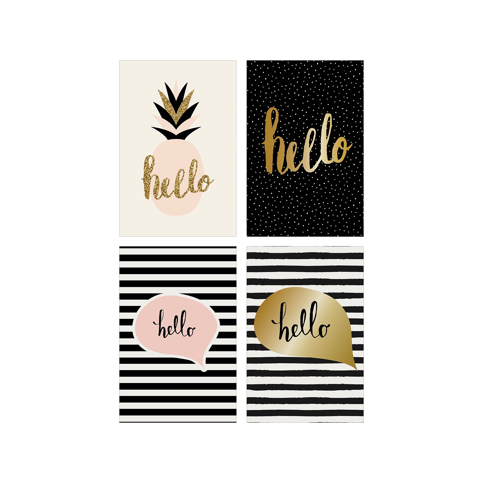 Better Office Hello Cards with Envelopes, 6 x 4, Assorted Colors, 100/Pack (64561)
