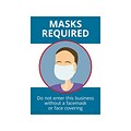 ComplyRight Masks Required Personal Protection Poster, Blue/White (N0120)