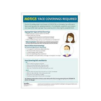 ComplyRight Personal Protection Poster, Blue/White (N0117)