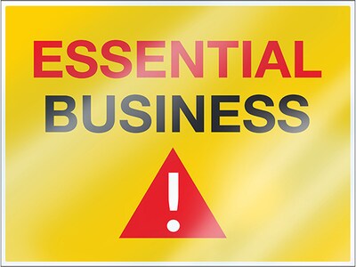 ComplyRight Essential Business Safety Awareness Hanging Sign, Yellow/Red/Black (N0107)