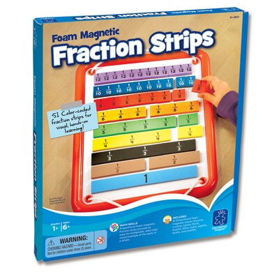 Educational Insights Foam Magnetic Fraction Strips, 51 Pieces (EI-4801)
