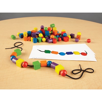 Learning Resources Beads and Pattern Cards Activity Set, 130 Pieces (LER0139)
