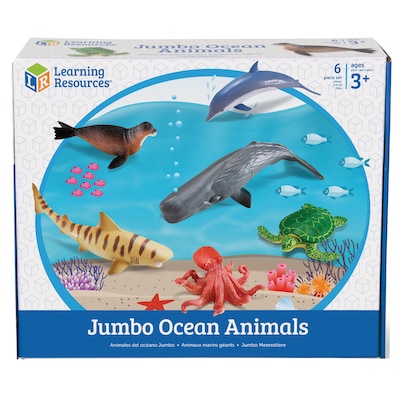 Learning Resources Jumbo Ocean Animals, Set of 6 (LER0696)