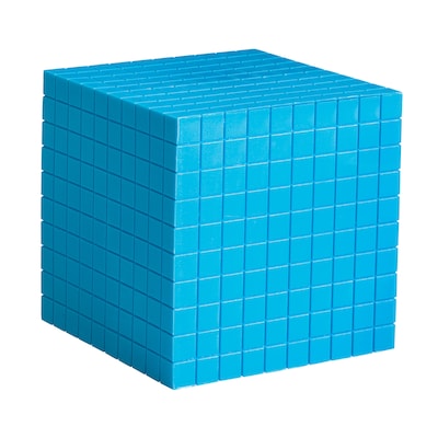 Learning Resources Blue Plastic Base Ten Cube, Single (LER0927)
