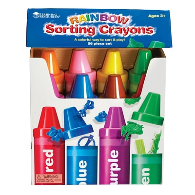 Learning Resources Rainbow Sorting Crayons, 56 Pieces (LER3070)