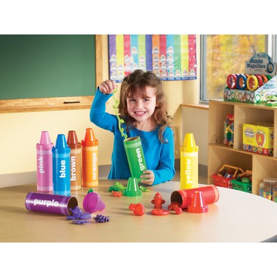 Learning Resources Rainbow Sorting Crayons, Assorted Colors, 56/Set (LER3070)