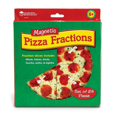 Learning Resources Magnetic Pizza Fraction Set, 6 Pieces (LER5062)