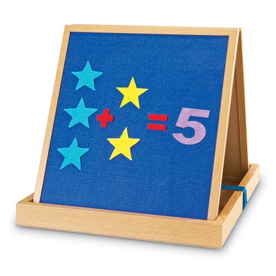 Learning Resources Double-Sided Tabletop Easel,  19-3/4"H, Magnetic Whiteboard (LER7286)