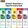 Scotch Transparent Clear Tape Refill, 1 x 72 yds., 3 Core, Clear, 36 Rolls/Pack, 36/Carton(600-125