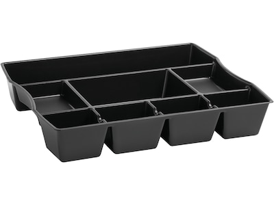 Rubbermaid Plastic Drawer Organizer, Black (21864)