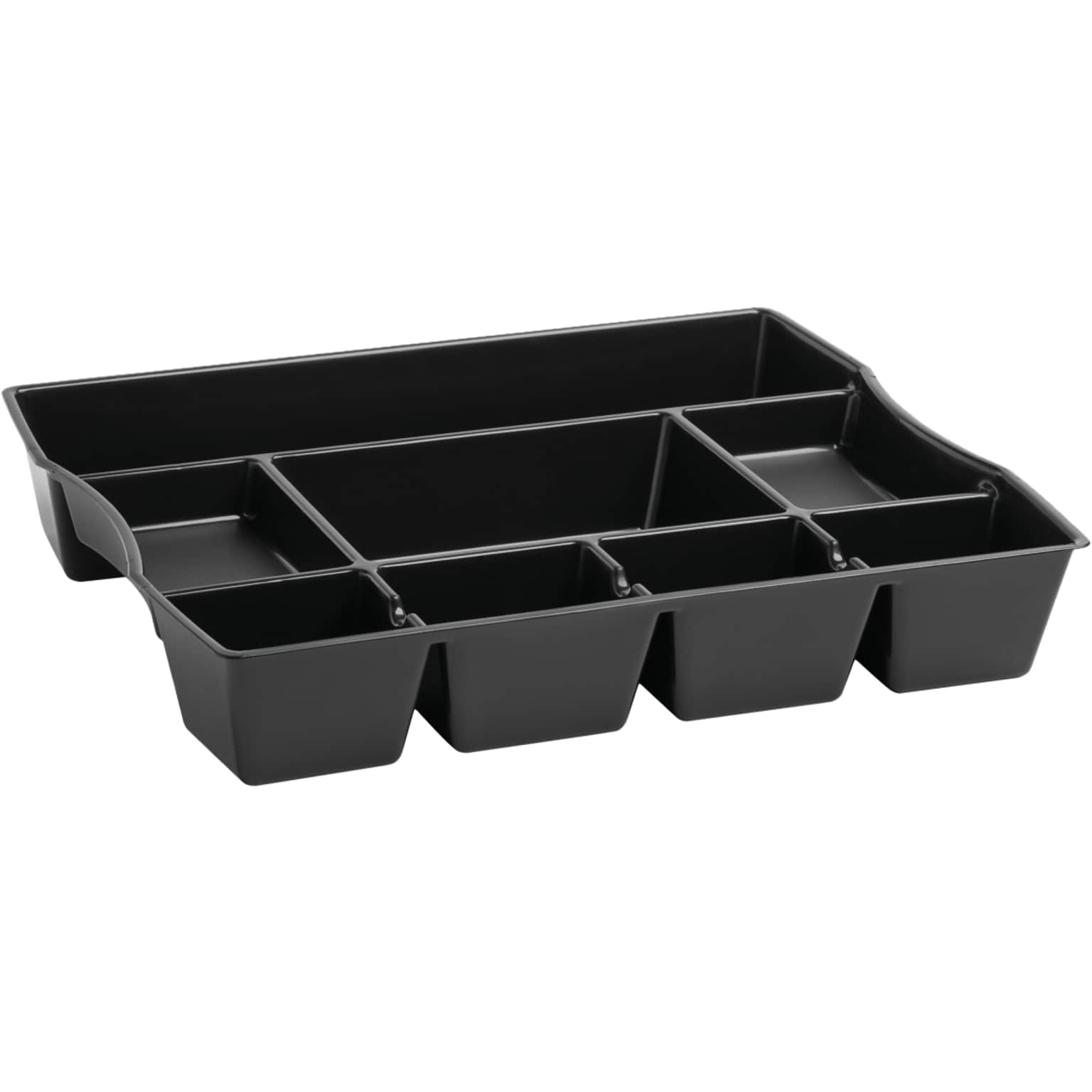 Rubbermaid Plastic Drawer Organizer, Black (21864)