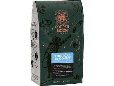 Copper Moon Tropical Coconut Variety Pack Beans Coffee, Medium Roast, 32 oz. (260164 - BAG)