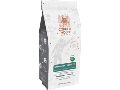 Copper Moon Rainforest Reserve Organic Caramel Ground Coffee, Dark Roast, 12 oz. (205345 - BAG)