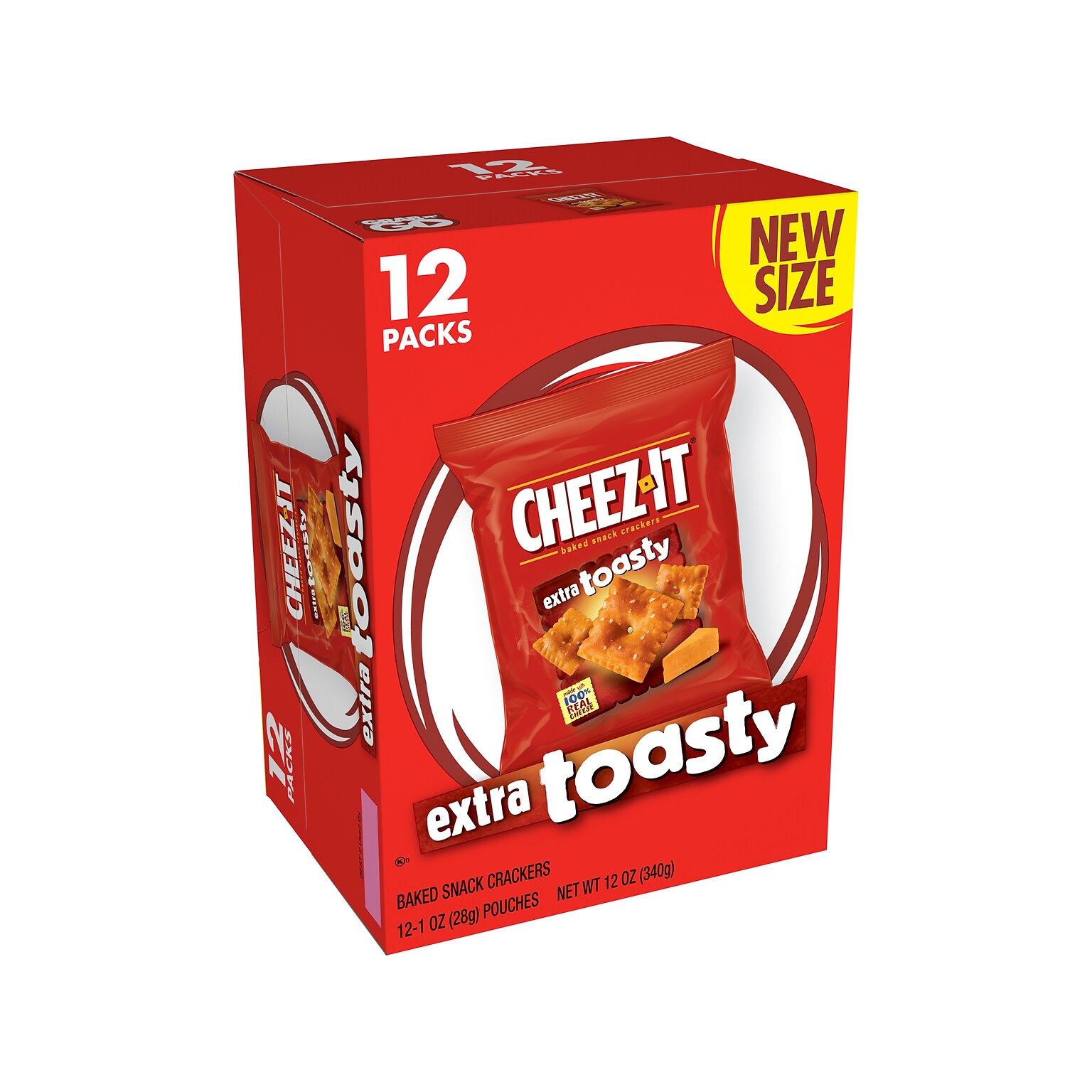 Cheez-It Extra Toasty Extra Toasty Crackers, 1 oz., 12 Packs/Box (KEE11716)