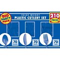 Amscan Plastic Assorted Cutlery, Bright Royal Blue, 210/Pack (43904.105)