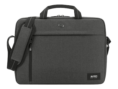 Solo Downtown 15.6 Laptop Briefcase, Gray Polyester (UBN126-10)