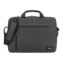 Solo Downtown 15.6 Laptop Briefcase, Gray Polyester (UBN126-10)