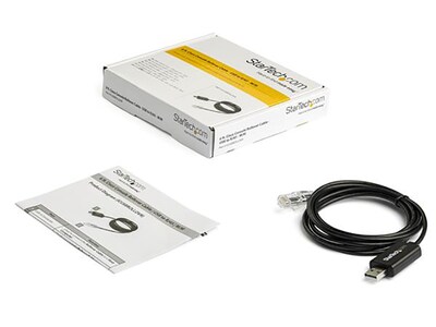 StarTech 6' USB to RJ45 Console Cable, Black