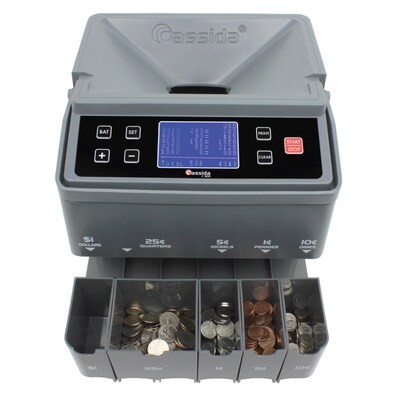 Cassida C-300 Coin Sorter, Gray (C-300)
